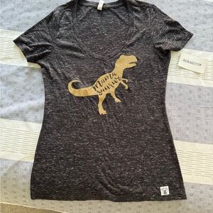 Charcoal/black Mama-Saurus T-shirt
